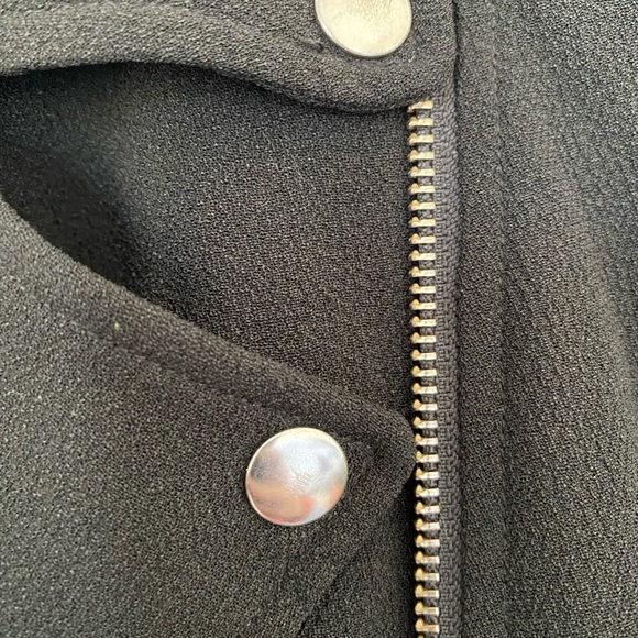 Wilfred Shirt Jacket | S 2 | Layered Zippers and Collar | Ribbed Elbow | Black - Picture 4 of 9